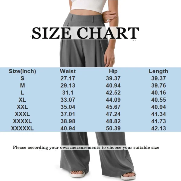 Women's High Waisted Work Pants Casual Outfits 2024 Office Trousers with Pockets - Image 2