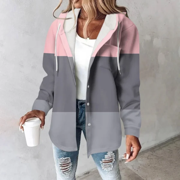 Women's Coat Casual And Fashionable Composite Thick And Warm Printed Hooded - Image 28