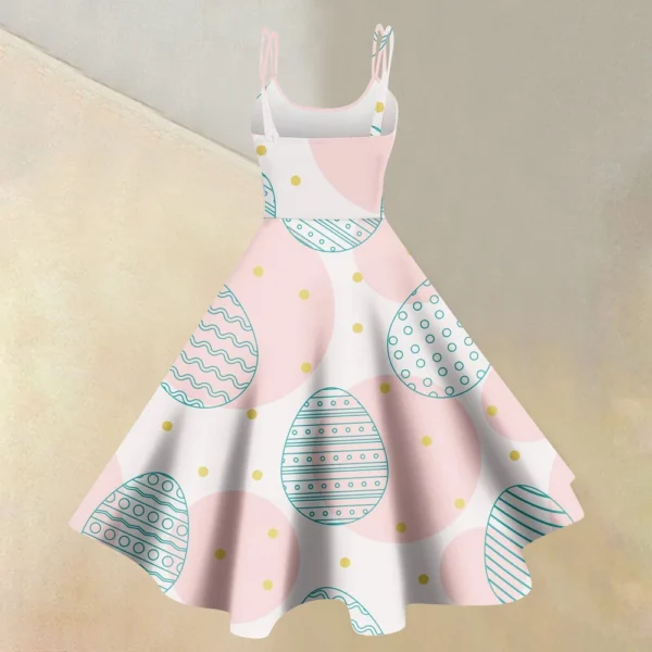 Women's  Casual Fashion Flower Print Sexy Off Shoulder Punk Retro Skirt - Image 11