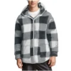 Fall Winter Ethos Plaid Casual Long-sleeved Hooded Cardigan Zipper Coat - Image 23