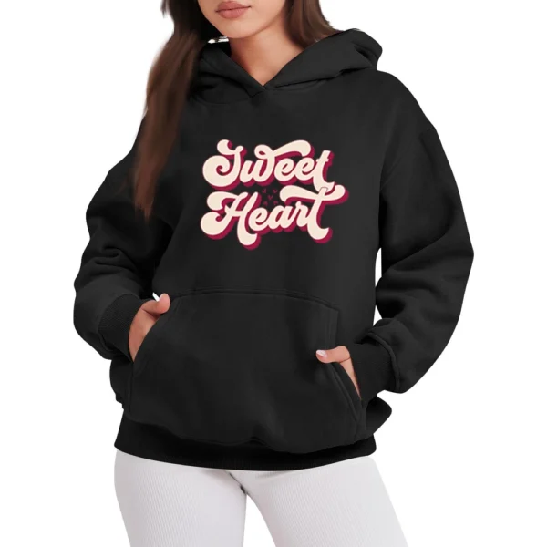 SWEET HEANT Women's Fashion Casual Pullover Hoodie Valentine's Day Printed - Image 14