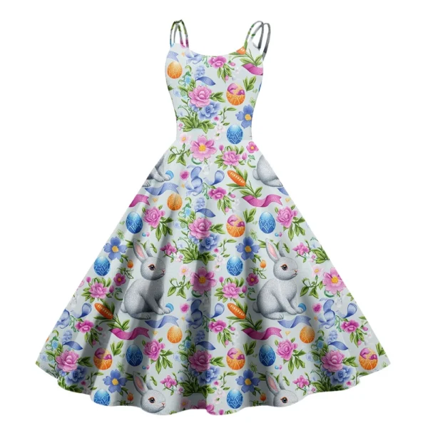 Women's Sundresses Dresses Fashion Casual Easter Summer Printed Loose Dress - Image 20