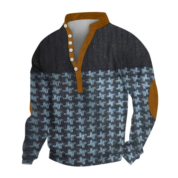 Men's Corduroy Cardigan 6-button Long-sleeved Sweatshirt - Image 28