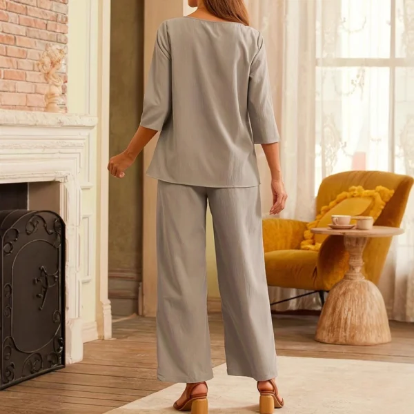 Women's casual trousers loose solid color suit women - Image 2
