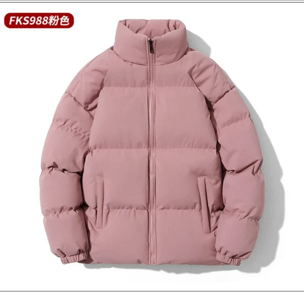 Men's stand collar thick coat thermal - Image 12