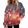 Women'S Fashion Hoodies & Sweatshirts Long Sleeve Drawstring Hoodies Christmas - Image 6