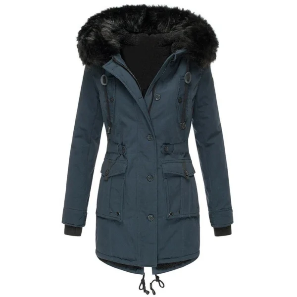 Women's Fashion Plus Fleece Thickened Cotton-padded Winter Coat Pie Overcome - Image 16