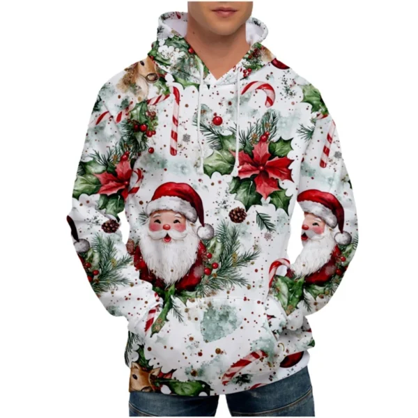 Men's Loose Printed Hooded Sweatshirt Men's Casual Fashion Sports Sweatshirt - Image 23