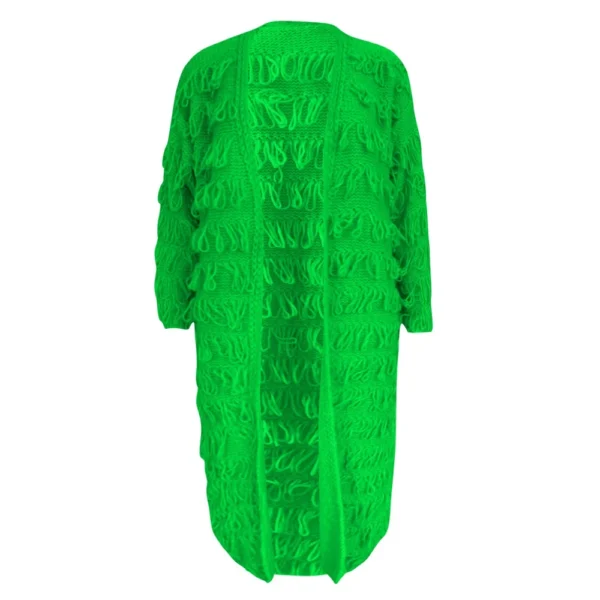 Women's 2024 Fashion Casual Open Front Chunky Cable Knit Sweaters Coats - Image 5