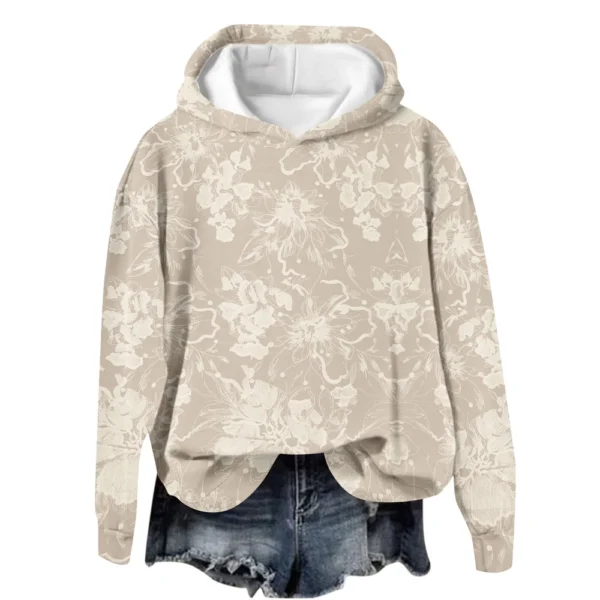 Women's Tops Sweatshirt Print Round Neck Hooded Casual - Image 17