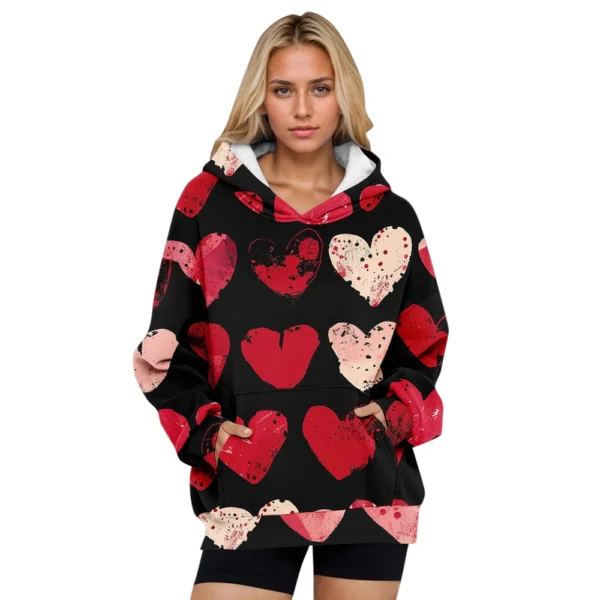 Womens Oversized Sweatshirts Fleece Hoodies Long Sleeve Shirts Pullover Fall - Image 2