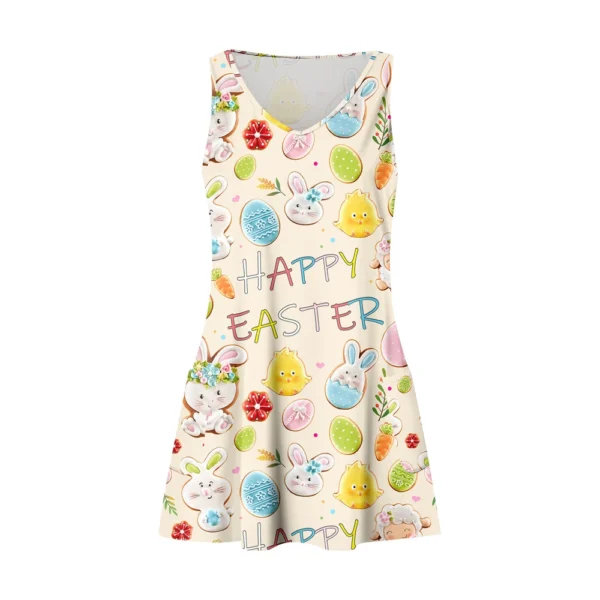 Women's Dresses Printed Casual Sundresses Easter Fashion Summer Loose Dress - Image 12