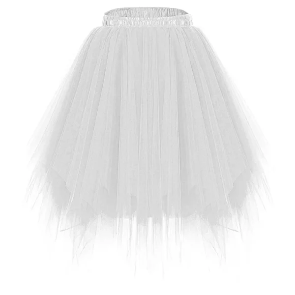 Women's Fashion Solid Color Half Skirt Party Ballet Puff Skirt Mesh Skirt - Image 89