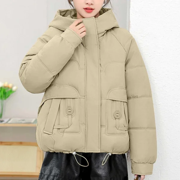 Winter Thickened Cotton-padded Jacket For Age Reduction, Largecollar, Hooded - Image 22
