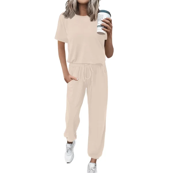 Women's 2 Piece Jogging Tracksuit Long Sleeve Sweatpants Outfits Lounge Sets - Image 7