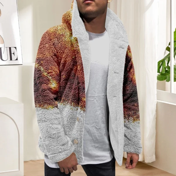 Men'S Winter Zipper Hooded Fleece Sweatshirt With Patch Pocket Casual Jacket - Image 16