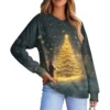 Women's Casual Fashion Comfortable Raglan Sleeve V-Neck Christmas Print - Image 26