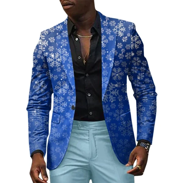 Unisex Winter Christmas Prints Suit Jackets Unisex Casual Fashion Button Jackets - Image 15