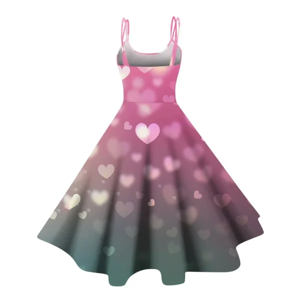 Christmas Ladies Casual Fashion Flower Print Sexy Off Shoulder Punk Retro Skirt - Image 12