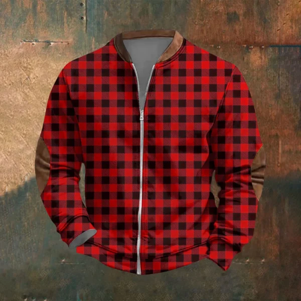 Men'S Retro Casual Sportswear With Open Zipper Sweatshirt Jacket - Image 16