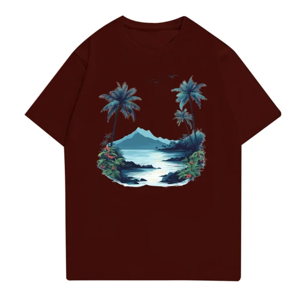Men's Stand Collar Short Sleeve Shirt Loose Leisure Holiday Shirt Man - Image 29