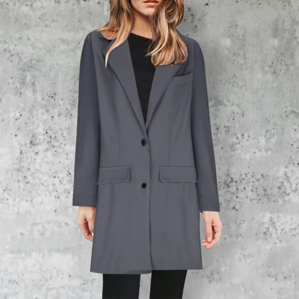 Jacket For Women Casual Plus Size Coat Winter Business  Solid Color Suit Jacket - Image 16