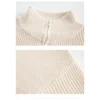 Men'S Loose Stand Up Collar Sweater Knitted Sweater Fashionable Casual Cardigan - Image 7