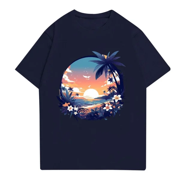 Men's Stand Collar Short Sleeve Shirt Loose Leisure Holiday Shirt Man - Image 11