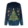 Women's Casual Fashion Comfortable Raglan Sleeve V-Neck Christmas Print - Image 11
