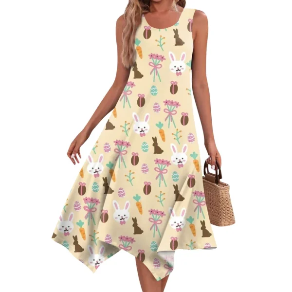 Women's Dresses Fashion Loose Easter Summer Casual Printed Sundresses Dress - Image 26