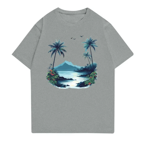 Men's Stand Collar Short Sleeve Shirt Loose Leisure Holiday Shirt Man - Image 19