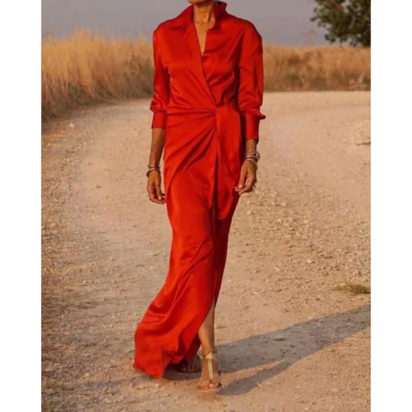 Women's high-waisted split-ended floor mopping long-sleeved clothes - Image 6