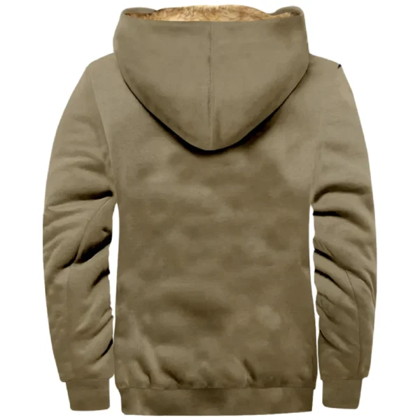 Men's Winter Print Jacket Men's Casual Trend Zipper Hooded Jacket - Image 9
