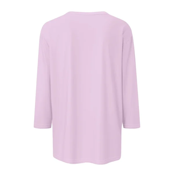 Women's Basic Printed Fashion Casual Easter Plus Size Tops 3/4 Sleeve Pullover - Image 11