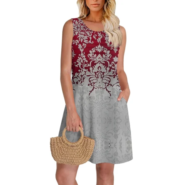 Women's Casual Sundress With Pockets Summer Boho Beach Dress,Holiday Hresses - Image 26
