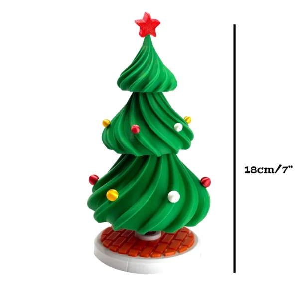 Indoor Christmas Tree Shop Rotating Scene Holiday Decoration with Lights - Image 8