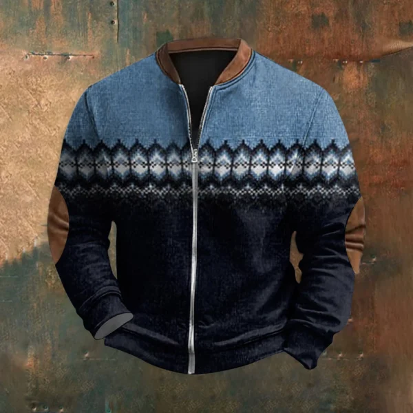 Men's Retro Casual Gradient Printed Sweatshirt - Image 25