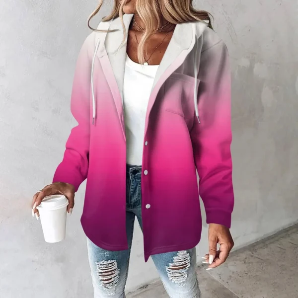 Women's Coat Casual And Fashionable Composite Thick And Warm Printed Hooded - Image 31