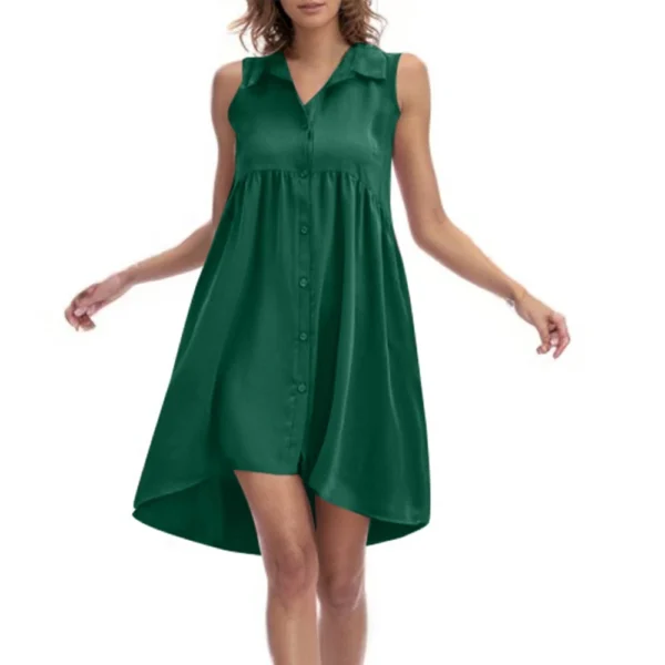 Women's Dresses Sleeveless Front Short Back Length Casual Dresses - Image 19