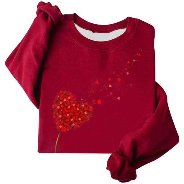 Women's Fashion Printed Long Sleeve Loose Round Neck Sweatshirt Top - Image 2
