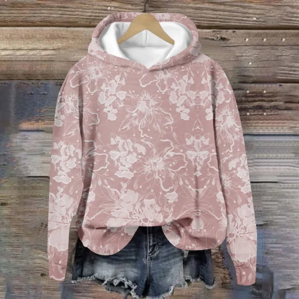 Women's Tops Sweatshirt Print Round Neck Hooded Casual - Image 25