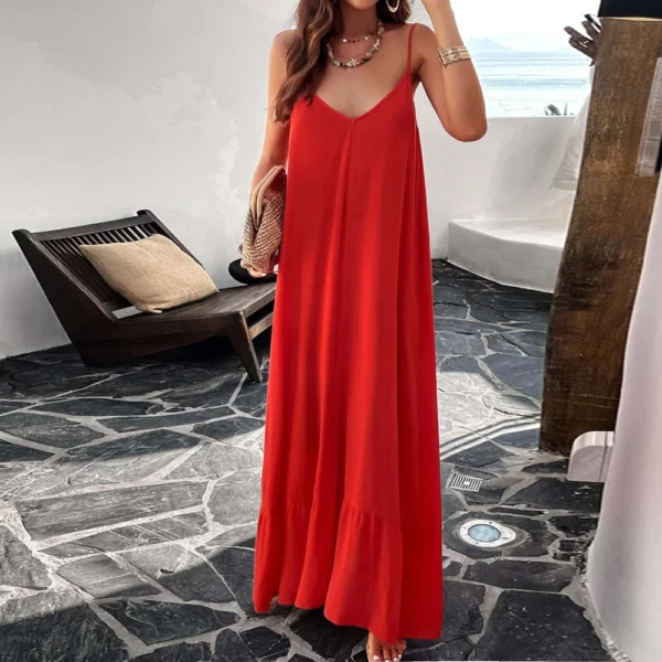 Women's Dresses Sleeveless Loose Casual Temperament Elegant Sexy Solid Color - Image 8