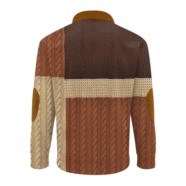 Men's Corduroy Cardigan 6-button Long-sleeved Sweatshirt - Image 12