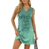 Women's V-neck Summer Casual Beach Vacation Women's Sleeveless Sparkly Print - Image 34