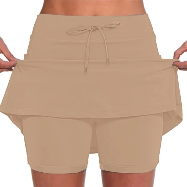 Women's Casual Athletic Fitness Running Yoga Pleated Shorts Skirt Tennis Skirt - Image 11
