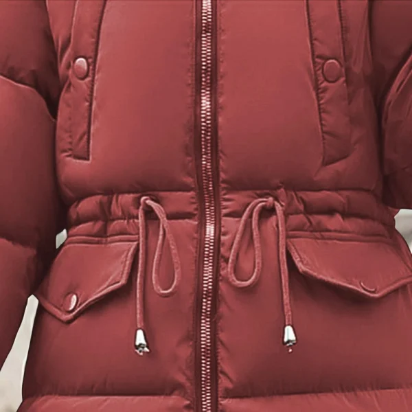 Women's Solid Color Down Cotton Jacket Medium-length Bread Clothing Large - Image 9