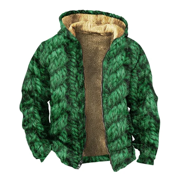 Men's Thickened Button Double Pocket Jacket With Pocket Insert Cotton Jacket - Image 4