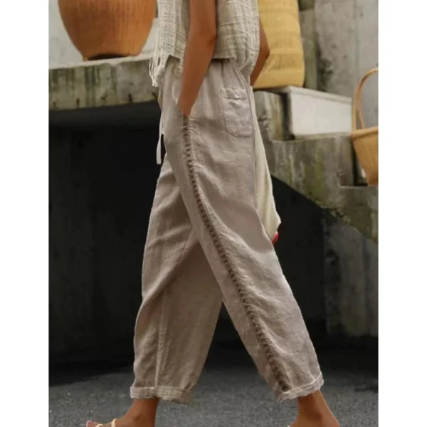 Casual hollow splicing pants women's clothing - Image 9