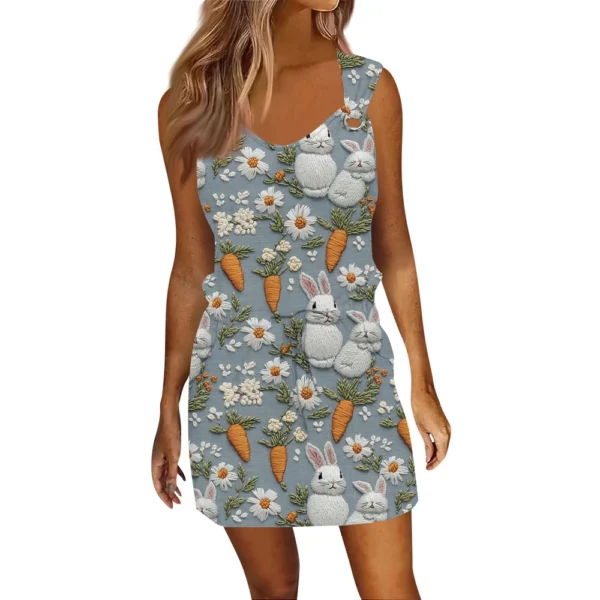 Women's Loose Fashion Casual Sundresses Summer Easter Dresses Printed Dress - Image 4