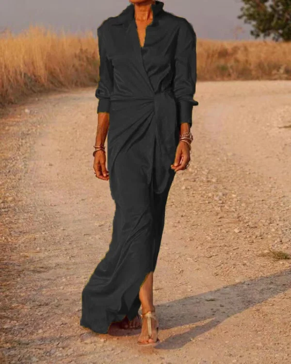 Women's high-waisted split-ended floor mopping long-sleeved clothes - Image 15